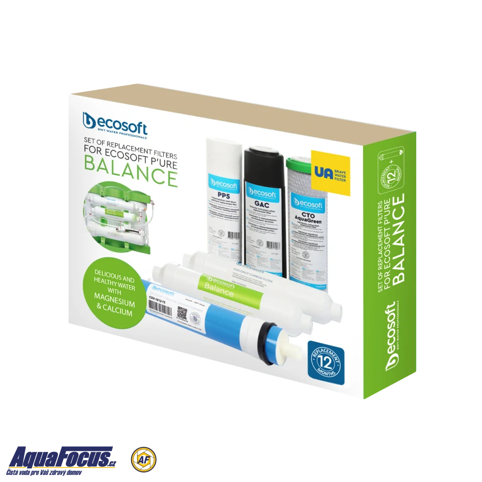 SET filtrů s membránou pro reverzní osmózu ECOPURE AquaBalance