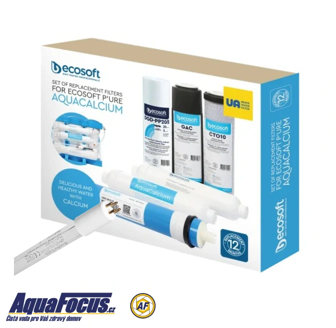 SET filtrů s membránou a UV zářivkou pro reverzní osmózu ECOPURE AquaCalcium