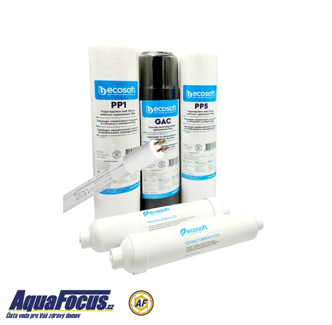 SET filtrů s UV zářivkou 6W pro reverzní osmózy 10“ x 2,5“ ECOPURE