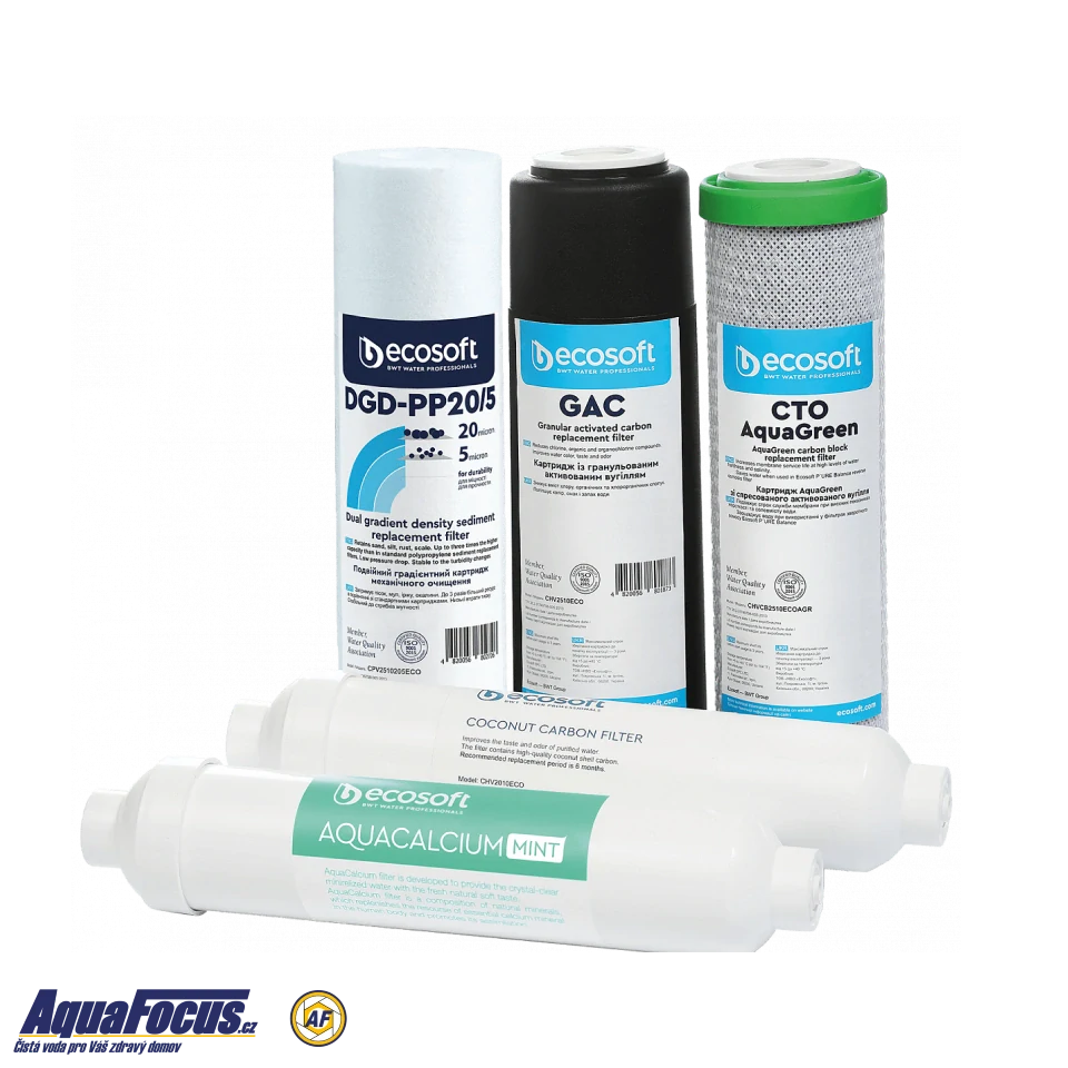 SET filtrů pro reverzní osmózu ECOPURE AquaCalcium Mint