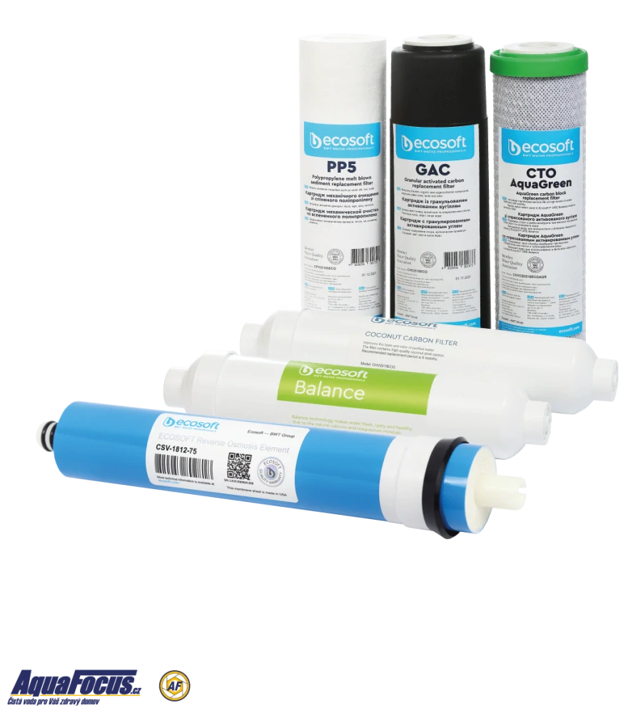 SET filtrů s membránou pro reverzní osmózu ECOPURE AquaBalance