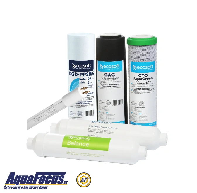 SET filtrů s UV zářivkou pro reverzní osmózu ECOPURE AquaBalance