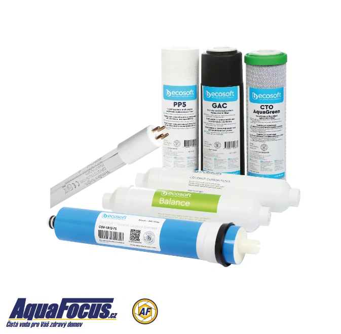 SET filtrů s membránou a UV zářivkou pro reverzní osmózu ECOPURE AquaBalance 