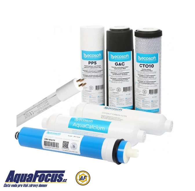 SET filtrů s membránou a UV zářivkou pro reverzní osmózu ECOPURE AquaCalcium