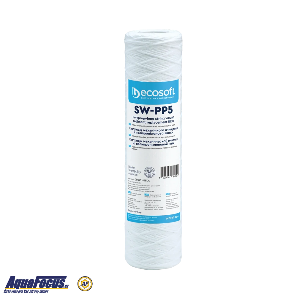 SET filtračních vinutých PP vložek 10“ x 2,5“ x 5µm – 5+ 1 zdarma