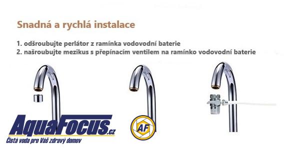 Přenosný kuchyňský filtr s baterií - 10“ a vložkou – zvýšení pH + Ca + Mg