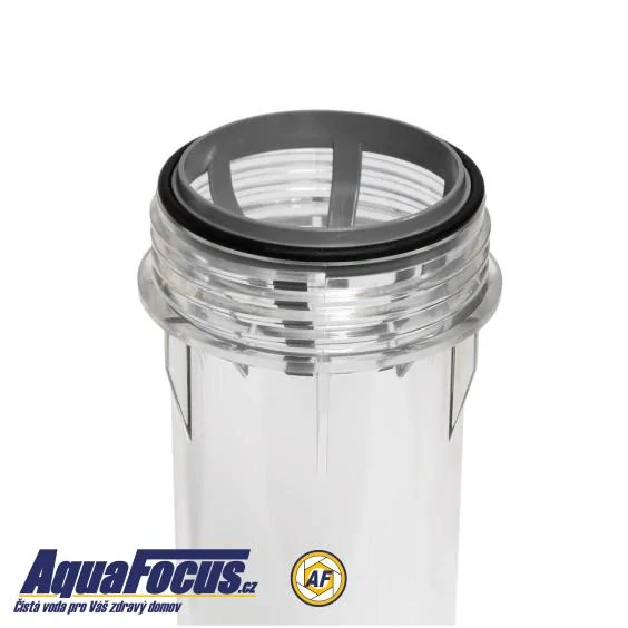 Průsvitné filtrační pouzdro s odvzdušňovacím ventilem ECO 3/4“ - 10“/2,5" a vložkou s aktivním uhlím