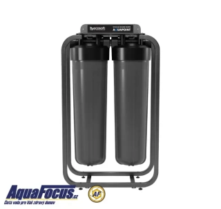 Dvojitý filtr AquaPoint BB pro celý dům na kovovém stojanu 20“/4,5“ x 1“